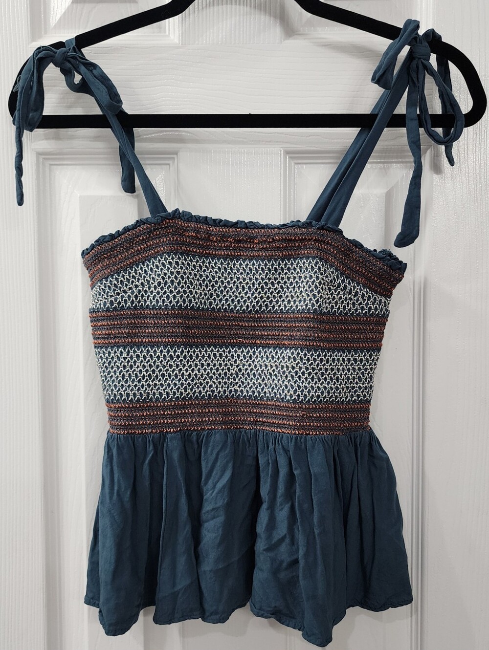 Rockin' C Smocked Babydoll Tank Top Size: Medium